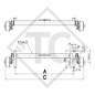 Achse gebremst 1500kg EURO COMPACT Achstyp B 1600-3, Hulco Rota 3060