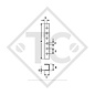 Jockey wheel flange, type F4, for agricultural machines and trailers, machines for building industry, implements for road maintenance and snow