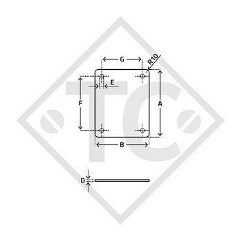 Jockey wheel flange, type F5