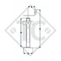 Steday leg □70mm square with adjustable connection, type PE 595, for agricultural machines and trailers, machines for building industry, implements for road maintenance and snow