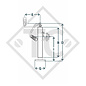 Steday leg pivoting ø57mm round with tube mounting, folding crank, type ST 3104, galvanised, for agricultural machines and trailers, machines for building industry, implements for road maintenance and snow