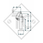 Béquille basculable de côté ø57mm rond avec support, manivelle escamotable, type SF 3152, zingué, pour machines et remorques agricoles, machines pour l'industrie du bâtiment, équipements pour l’entretien routier et l’enneigement