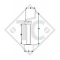 Steday leg □80mm square with reduction unit, type PR 695/1, for agricultural machines and trailers, machines for building industry, implements for road maintenance and snow