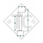 Steday leg □80mm square with reduction unit, double speed, type PR 695W, for agricultural machines and trailers, machines for building industry, implements for road maintenance and snow