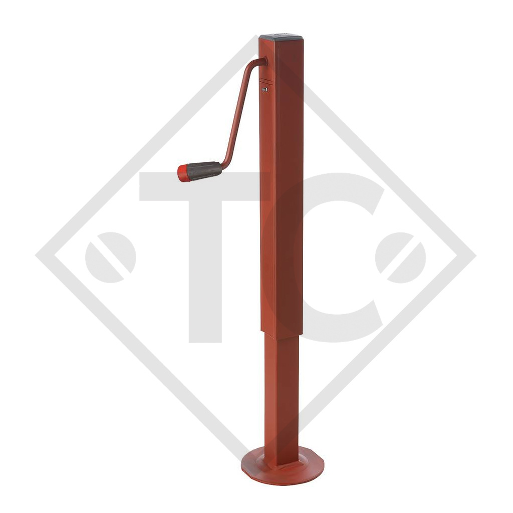 Steday leg □60mm square with side crank, type DT 490, for agricultural machines and trailers, machines for building industry, implements for road maintenance and snow