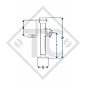 Béquille basculable de côté ø51mm rond avec manivelle latérale, fixation par tube, type LT 2153, zingué, pour machines et remorques agricoles, machines pour l'industrie du bâtiment, équipements pour l’entretien routier et l’enneigement