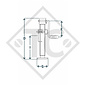 Apoyo abatible lateralmente ø51mm redondo con manivela lateral, con soporte, tipo LF 2101, cincado galvanizado, para los remolques convencionales