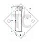 Steday leg □80mm square with side crank, with reduction unit, type DG 706, for agricultural machines and trailers, machines for building industry, implements for road maintenance and snow