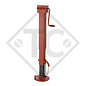 Steday leg □80mm square with side crank, with reduction unit, three-stage, type DG 706/3SF, for agricultural machines and trailers, machines for building industry, implements for road maintenance and snow