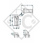 Béquille □70mm carré avec fixation basculante, type DN 511S, pour machines et remorques agricoles, machines pour l'industrie du bâtiment, équipements pour l’entretien routier et l’enneigement