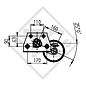 Assale frenato 700kg EURO1 PLUS tipo di assale B 850-1