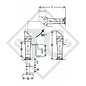 Apoyo giratorio para remolque con ejes en tándem, de tres niveles, con bloqueo automático de seguridad, tipo DS 613AL