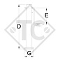 Steday leg certified □70mm square, double speed, type QDG 600W, for agricultural machines and trailers, machines for building industry, implements for road maintenance and snow