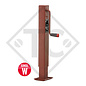 Béquille □70mm carré, manivelle supérieure, double vitesse, type DG 600W, pour machines et remorques agricoles, machines pour l'industrie du bâtiment, équipements pour l’entretien routier et l’enneigement