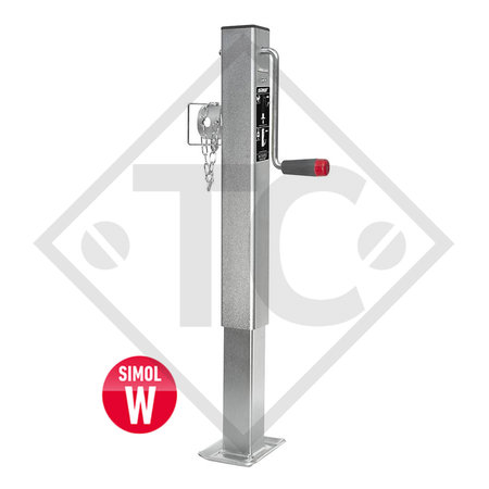 Steday leg □70mm square, type DG 600/5WZ, galvanised