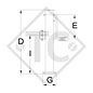 Steday leg □70mm square, side crank and reductions gears, double speed, type DG 600/5WZ, galvanised, for agricultural machines and trailers, machines for building industry, implements for road maintenance and snow