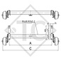 Essieu EURO Compact 1000kg freiné type d'essieu B 1000-3