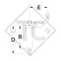 Frein de parc 60x40mm carré, type BR 245, pour machines et remorques agricoles, machines pour l'industrie du bâtiment, équipements pour l’entretien routier et l’enneigement