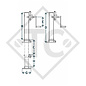 Béquille □110mm carré, trois niveaux, double vitesse, type KRA 750, pour machines et remorques agricoles, machines pour l'industrie du bâtiment, équipements pour l’entretien routier et l’enneigement