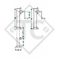 Apoyo giratorio □110mm cuadrado, de tres niveles, doble velocidad, tipo KRA 750FL/N, con soporte, revestimiento KTL, para los remolques convencionales