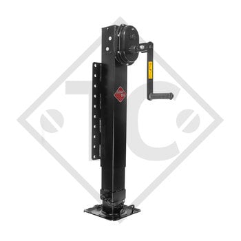 Landing gear □110mm square, type KRA 850FL/N, with flange, cataphoretically coated