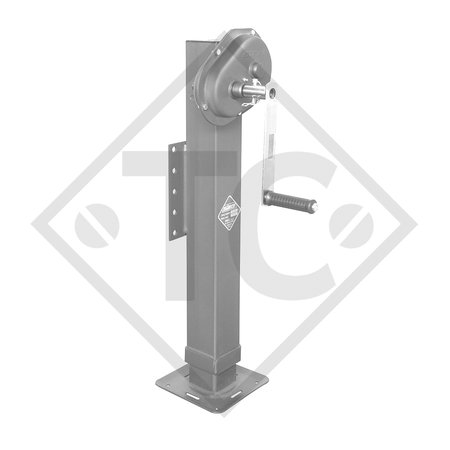 Landing gear □110mm square, type KRA 1100FL/1, hot-dip galvanised