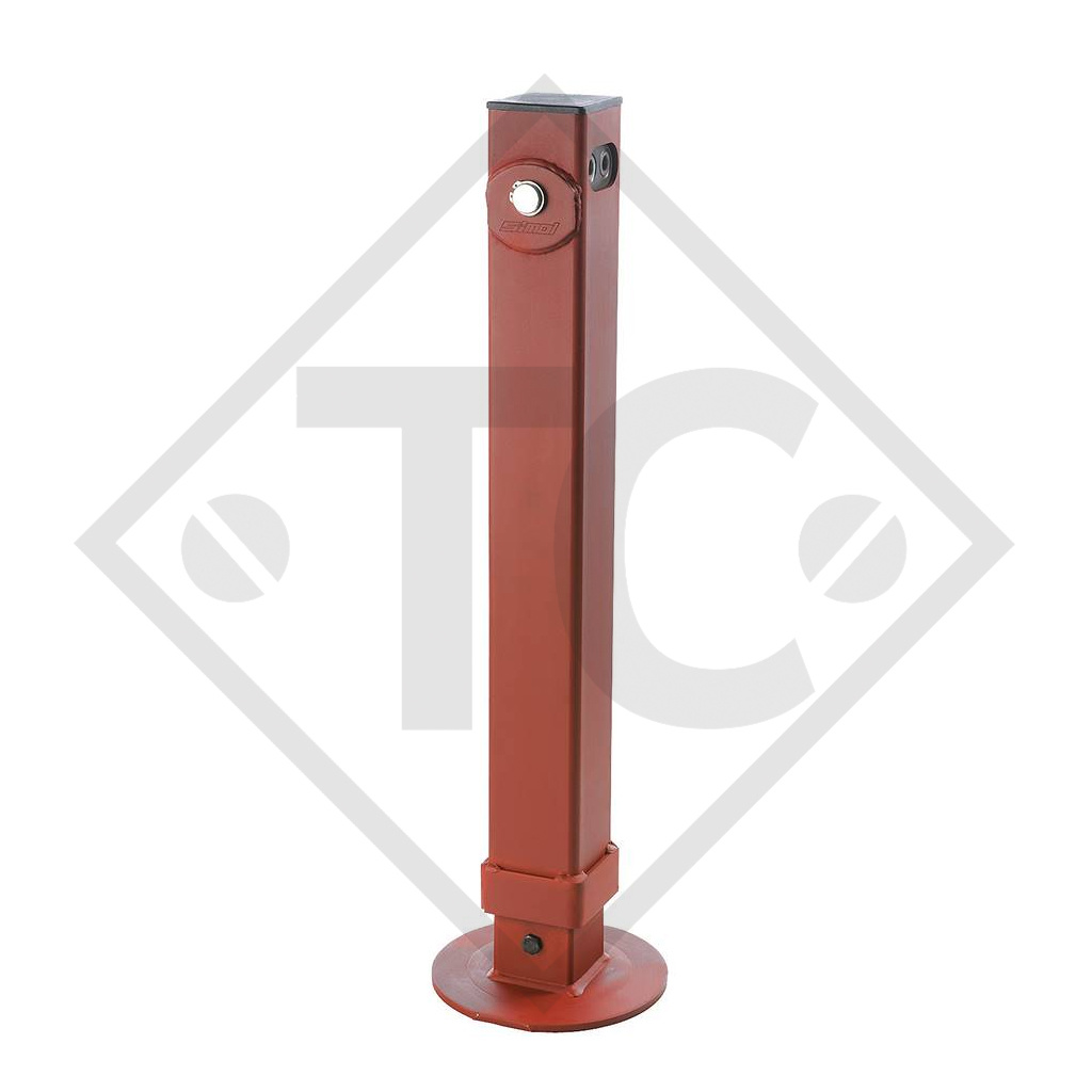 Hydraulic steday leg □90mm square, double acting, with single block valve, type H 940, for agricultural machines and trailers, machines for building industry, implements for road maintenance and snow