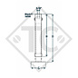 Béquille hydraulique □90mm carré, à double effet, avec une valve de blocage, type H 950, pour machines et remorques agricoles, machines pour l'industrie du bâtiment, équipements pour l’entretien routier et l’enneigement