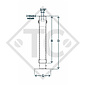 Stützfuß hydraulisch □100mm vierkant, doppelwirkend, mit zwei Sperrventilen Typ H 1042, für landwirtschaftliche Maschinen und Anhänger, Maschinen für Bauindustrie, Straßeninstandsetzung- und Schneeräumungsmaschinen