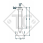 Apoyo hidráulica □100mm cuadrado, doble efecto, con válvula monobloque, superficie de apoyo "giratorio" tipo H 1140B, para los remolques convencionales