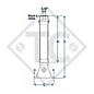 Stützfuß hydraulisch □100mm vierkant, doppelwirkend, mit einzelnem Sperrventil, schwenkbare Fußplatte Typ H 1140B, für landwirtschaftliche Maschinen und Anhänger, Maschinen für Bauindustrie, Straßeninstandsetzung- und Schneeräumungsmaschinen