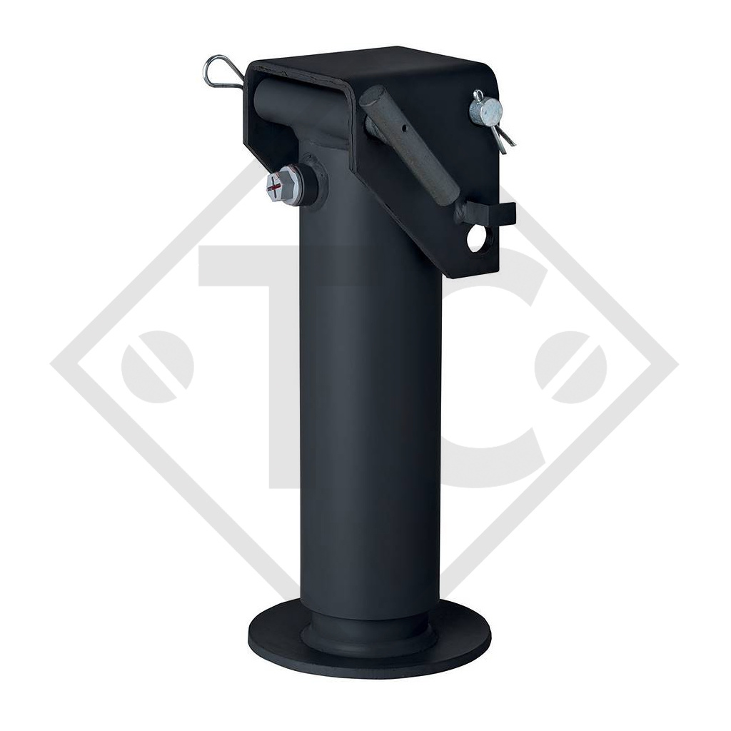 Hydraulic steday leg ø100mm round, folding, single acting, with spring return type DH 713, for agricultural machines and trailers, machines for building industry, implements for road maintenance and snow