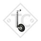 Jockey wheel ø48mm round, type FC 243 with rim steel, for caravans, car trailers, machines for building industry and aircraft docking systems