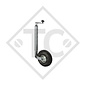 Jockey wheel ø48mm round, type FC 243S with rim steel, for caravans, car trailers, machines for building industry and aircraft docking systems