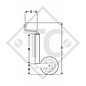 Jockey wheel ø60mm round, type FC 260 with rim steel, for caravans, car trailers, machines for building industry and aircraft docking systems