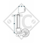 Jockey wheel ø60mm round, type AC 297S with rim steel, for caravans, car trailers, machines for building industry and aircraft docking systems