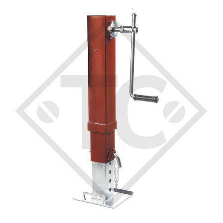 Landing gear □110mm square, type K 600, for tandem-axle trailers