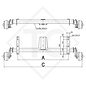 Essieu EURO COMPACT 850kg freiné type d'essieu B 850-2