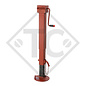 Steday leg □90mm square, side crank and reductions gears, double speed, three-stage, type DG 487/3SFW, for agricultural machines and trailers, machines for building industry, implements for road maintenance and snow
