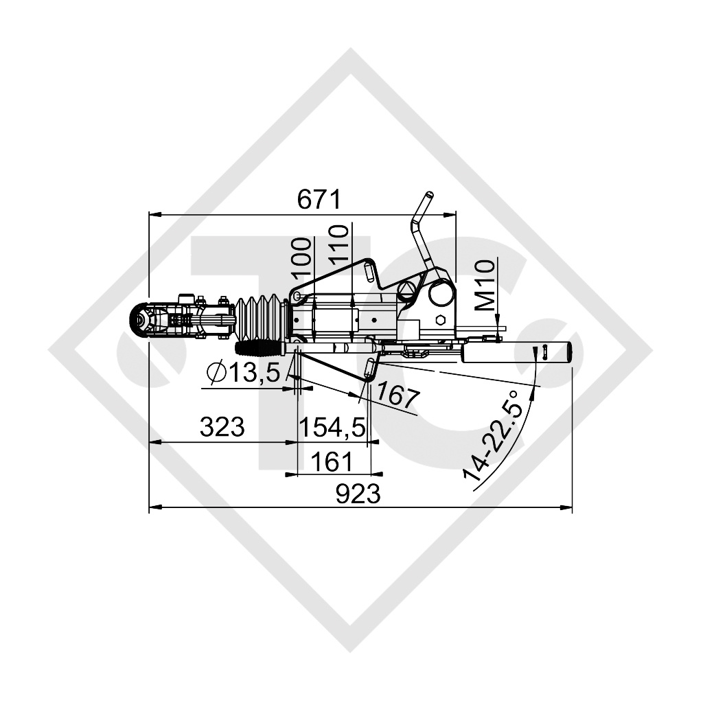 Auflaufeinrichtung V Typ EH09, 450 bis 900kg