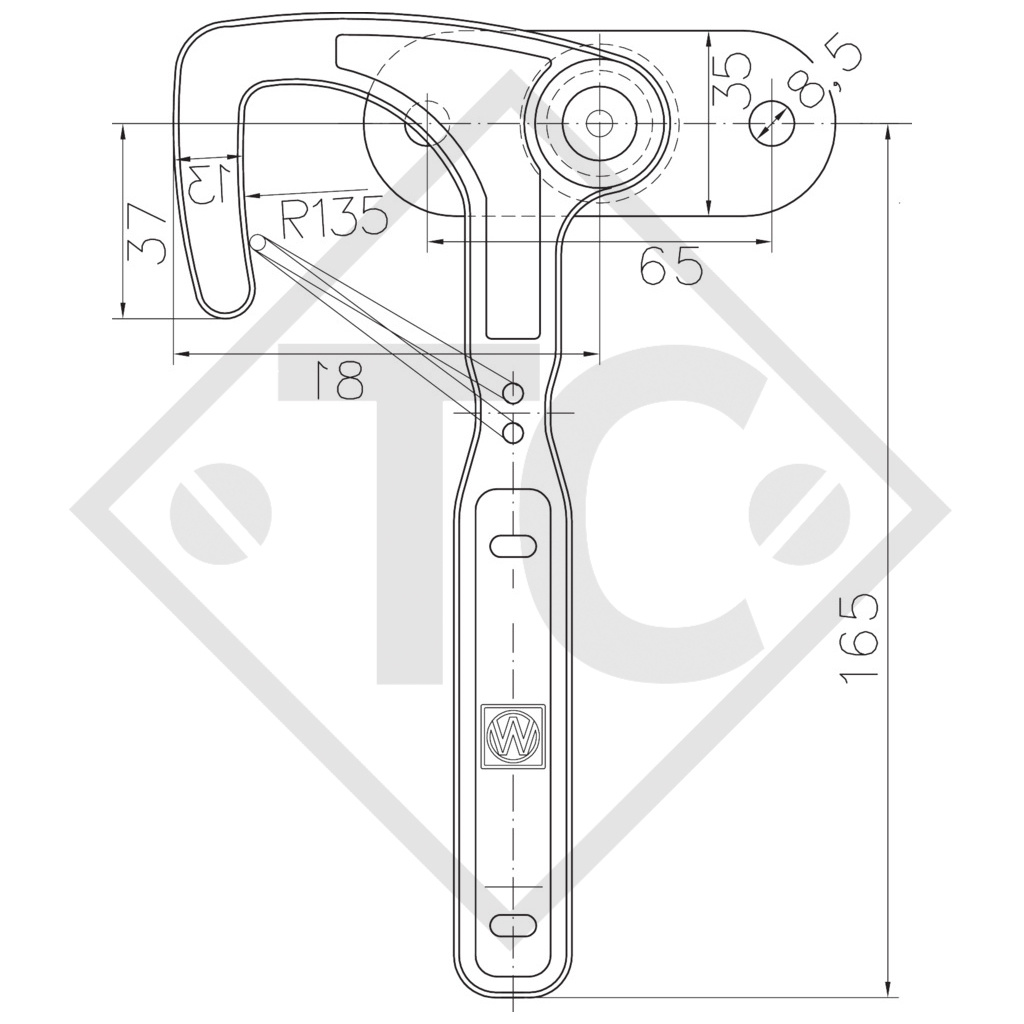 WINTERHOFF Lever fastener type WV 20-SA-L