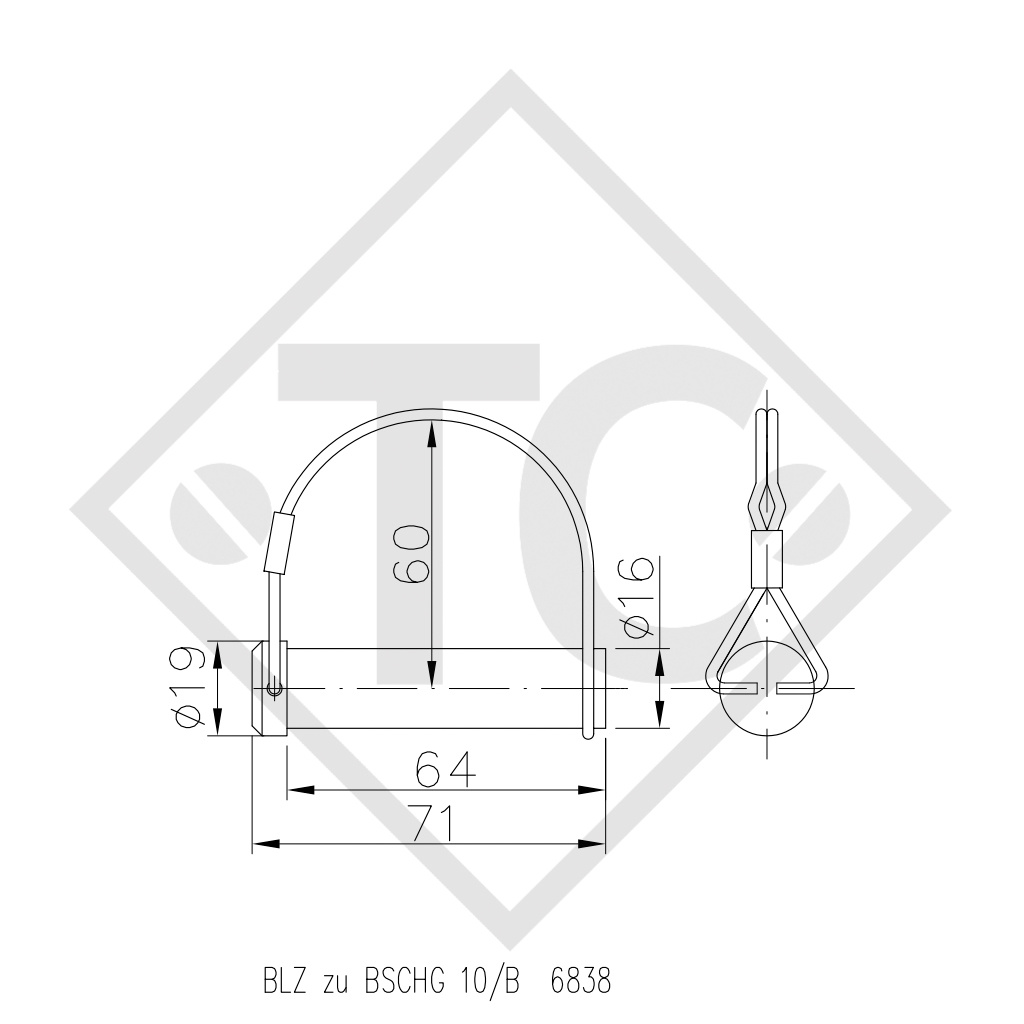 WINTERHOFF Bolt for mounting bracket type BSCHG 10-17-B