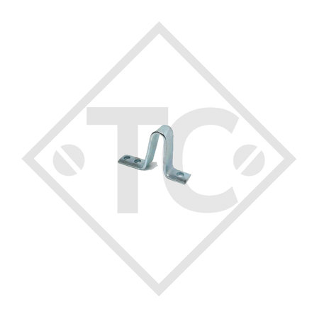 Skid bracket for unbraked tubular drawbars, 1860680