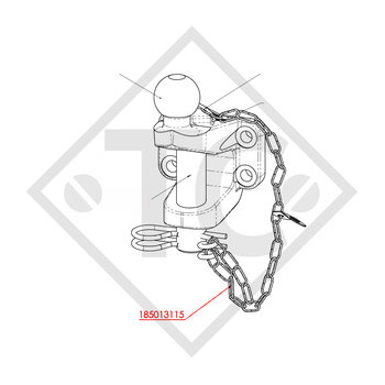 Chain / strap / split pin set for 32mm bolt