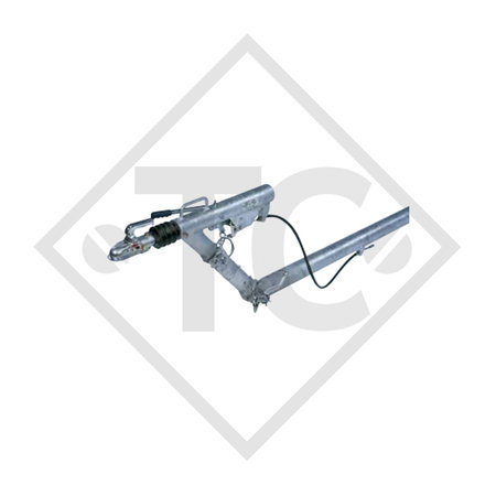 Commande de freinage ZKV 20.1 A avec timon freiné AK 2008 réglable en hauteur, sans profil timon 1300 à 2000kg, 47.36.471.046