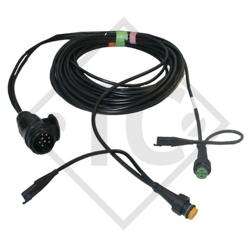 Connection cable 13-pin bayonet, main cable 5.0m, with 2 DC extensions