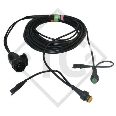 Câble de connexion avec baïonnette 13 pôles, câble principal 7.0m, mit 2x Abgang DC