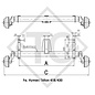 Braked axle 1200kg EURO1 axle type B 1200-3 with top hat profile 72mm, Eriba Hymer