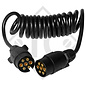 Cable en espiral 2 conectores de 7 polos, longitud de trabajo 1.32m