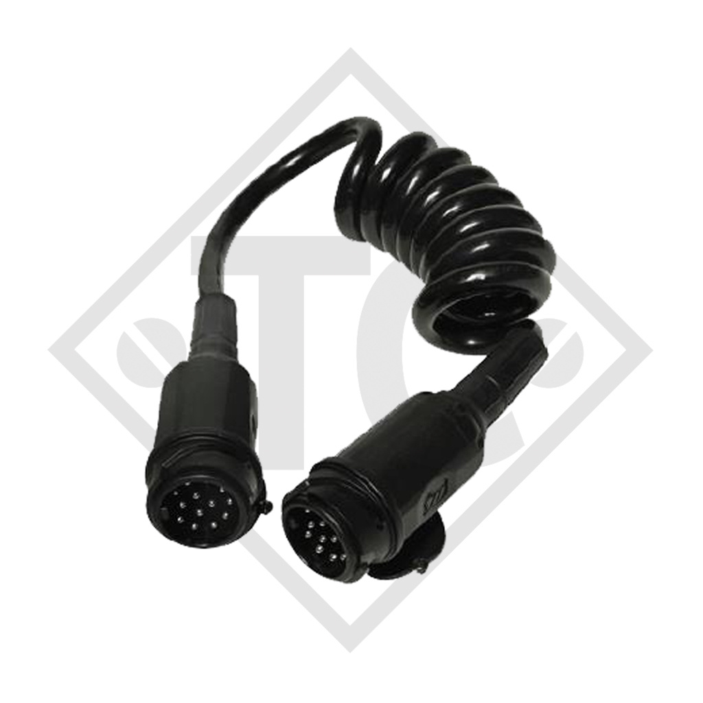 Coiled cable 2x 13-pin connector, working length 0.86m